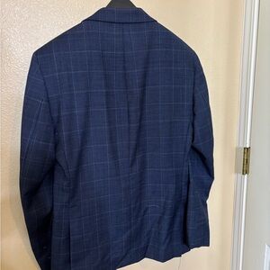 Calvin Klein X Slim Fit Men's Navy Checkered Blazer